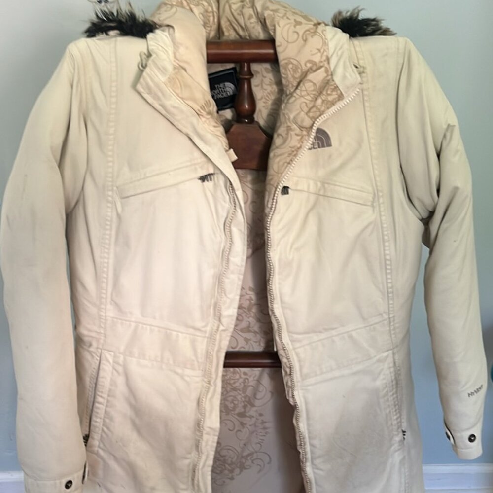 North Face knee length down winter coat